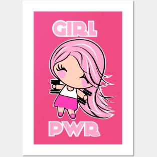 Girl Power, fitness girl, gym girl Posters and Art